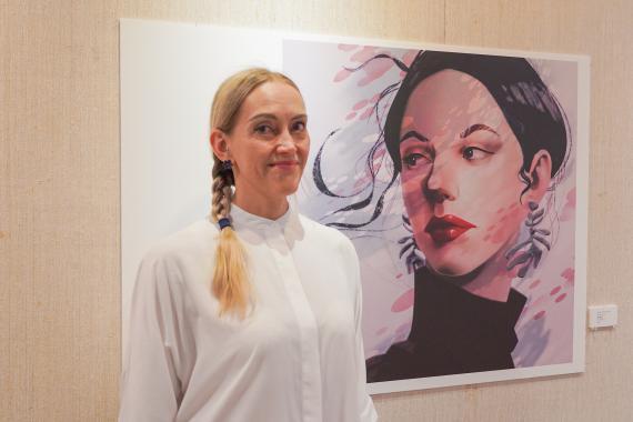 113 | 朝陽科技大學視傳系學子策展，俄羅斯藝術家創作受好評圖片